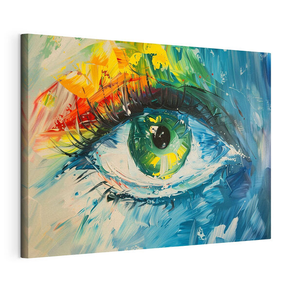 Schilderij van een oog Canvas Schilderijen Schilderij van een oog