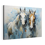 Canvas Schilderijen Schilderij van twee paarden