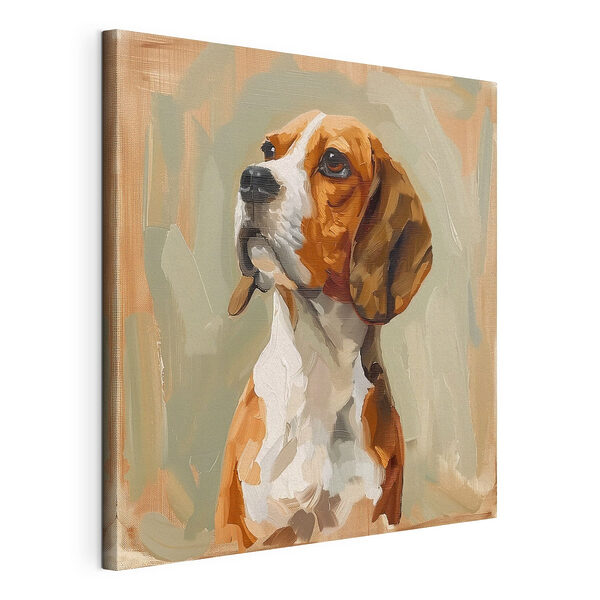 Schilderij van een hond Canvas Schilderijen Schilderij van een hond