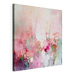 Canvas Schilderijen Schilderij van bloemen op een wit oppervlak