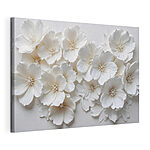 Canvas Schilderijen Groep witte bloemen