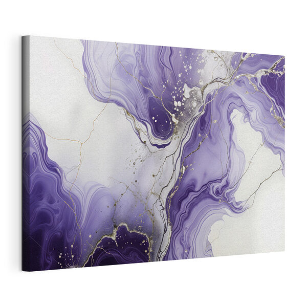 Canvas Schilderijen Lavendel wervelingen met delicate aderen