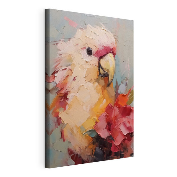 Schilderij van een papegaai Canvas Schilderijen Schilderij van een papegaai