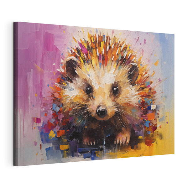 Canvas Schilderijen Schilderij van een egel