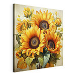 Canvas Schilderijen Boeket gele zonnebloemen