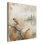 Canvas Schilderijen Vogel op een tak