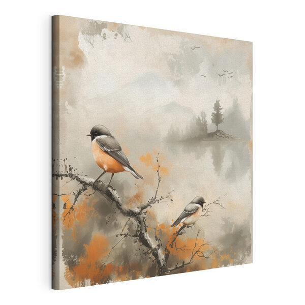 Vogel op een tak Canvas Schilderijen Vogel op een tak