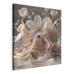 Canvas Schilderijen Dansende bloesems in kristalwater