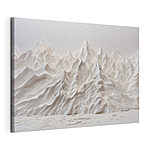 Canvas Schilderijen Witte bergketen met sneeuw