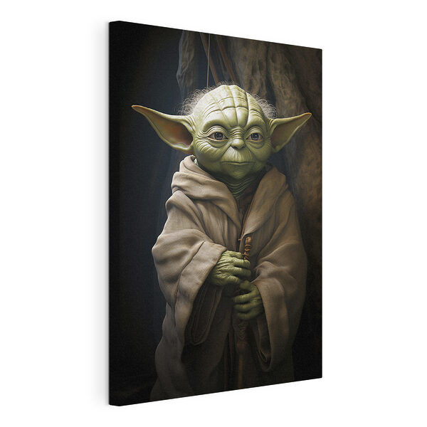 Canvas Schilderijen Groen personage in een gewaad