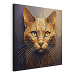 Canvas Schilderijen Kat met een laagpoly-ontwerp