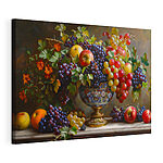 Canvas Schilderijen Levendig fruit dat overstroomt uit de schaal