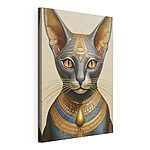 Canvas Schilderijen Kattengezicht met een kroon
