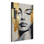 Canvas Schilderijen Schilderij van een vrouw’s gezicht