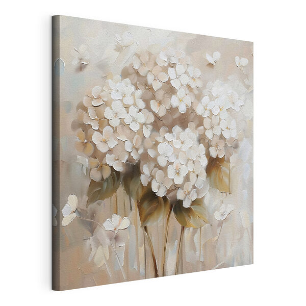 Schilderij van bloemen in een vaas Canvas Schilderijen Schilderij van bloemen in een vaas