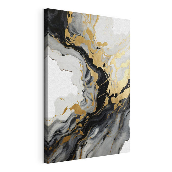 Abstracte kunst in zwart-wit Canvas Schilderijen Abstracte kunst in zwart-wit