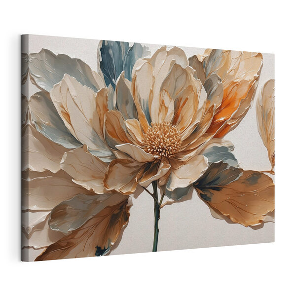 Elegante bloemen in rustgevende tinten Canvas Schilderijen Elegante bloemen in rustgevende tinten
