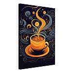 Canvas Schilderijen Koffiekopje met rook