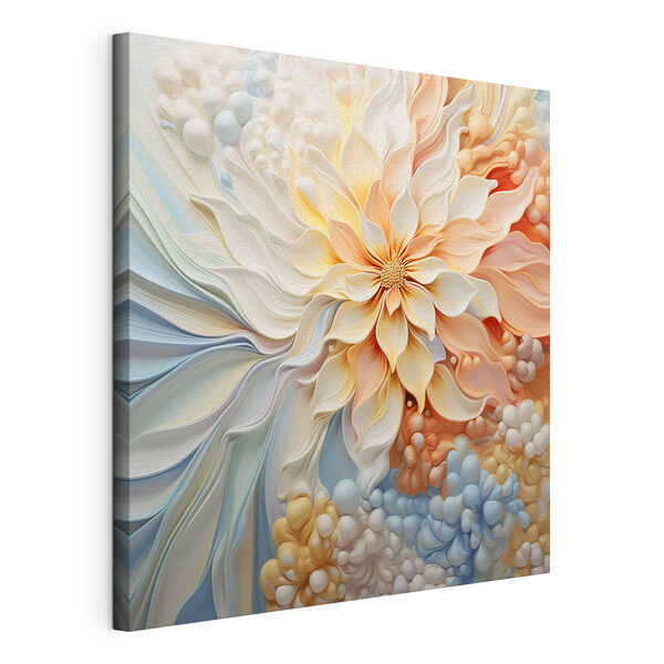 Canvas Schilderijen Delicate bloemblaadjes in zachte kleuren