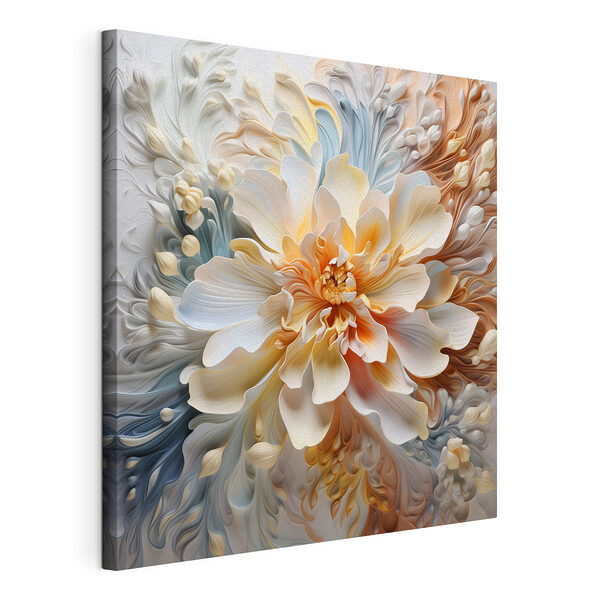 Canvas Schilderijen Florale elegantie in zachte tinten