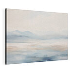 Canvas Schilderijen Schilderij van een landschap met bergen in de verte