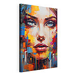 Canvas Schilderijen Schilderij van een vrouw’s gezicht