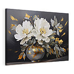 Canvas Schilderijen Schilderij van bloemen in een vaas