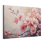 Canvas Schilderijen Schilderij van roze bloemen