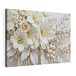 Canvas Schilderijen Elegant bloemstuk in zachte tinten