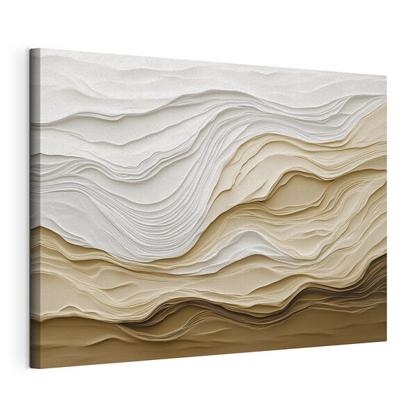 Uitgesneden vormen van wit en bruin papier Canvas Schilderijen Uitgesneden vormen van wit en bruin papier