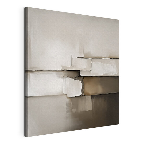Abstracte lagen in zachte tinten Canvas Schilderijen Abstracte lagen in zachte tinten