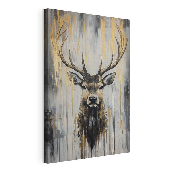 Schilderij van een hert Canvas Schilderijen Schilderij van een hert