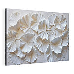 Canvas Schilderijen Groep witte bladeren