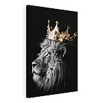 Canvas Schilderijen Leeuw met kroon