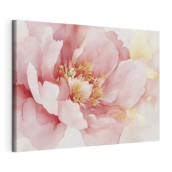 Canvas Schilderijen Delicate bloesems in zachte tinten