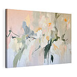 Canvas Schilderijen Schilderij van bloemen op een muur