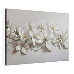 Canvas Schilderijen Groep witte bloemen
