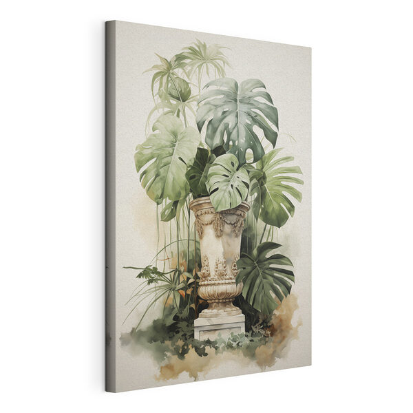 Canvas Schilderijen Plant in een vaas