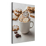Canvas Schilderijen Kopje koekjes met poedersuiker