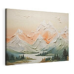 Canvas Schilderijen Schilderij van een bergketen