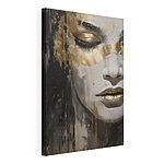 Canvas Schilderijen Sereen gezicht met artistieke flair