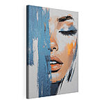 Canvas Schilderijen Schilderij van een vrouw’s gezicht