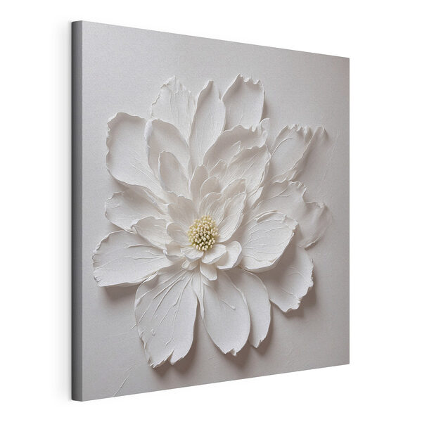 Witte bloem van papier Canvas Schilderijen Witte bloem van papier