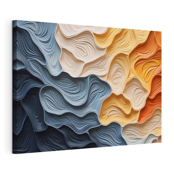 Canvas Schilderijen Vloeiende kleuren en abstracte vormen