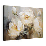 Canvas Schilderijen Schilderij van witte bloemen