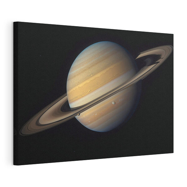 Planeet met ringen in de ruimte Canvas Schilderijen Planeet met ringen in de ruimte