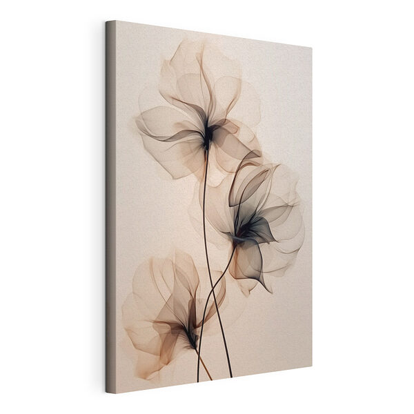 Delicate bloemen in zachte tinten Canvas Schilderijen Delicate bloemen in zachte tinten