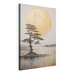 Canvas Schilderijen Boom in het water