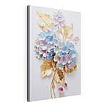 Canvas Schilderijen Bos bloemen en bladeren