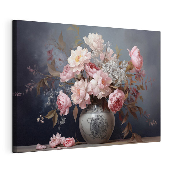 Vaas met bloemen Canvas Schilderijen Vaas met bloemen